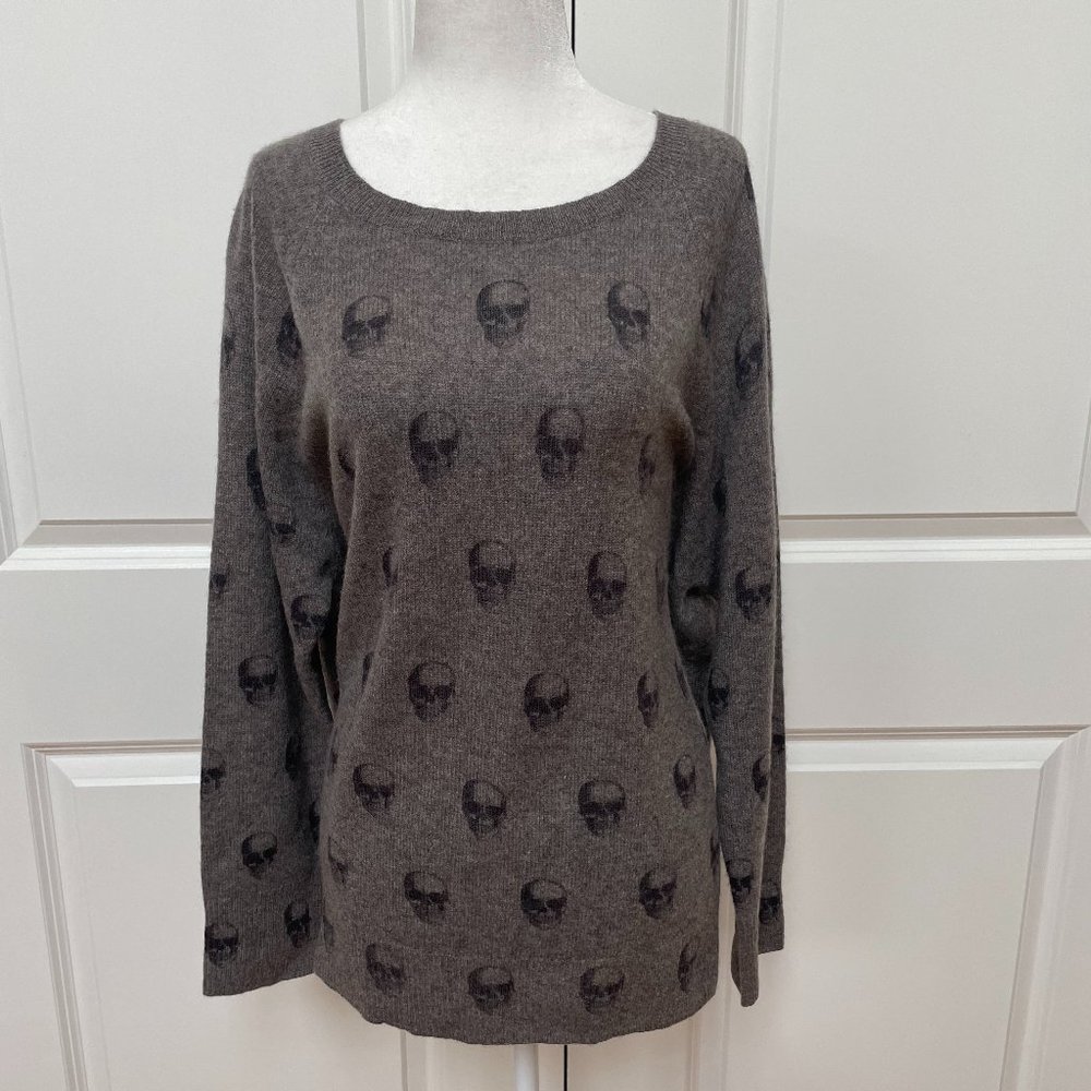 Skull-Print Cashmere Sweater from 360 Cashmere
